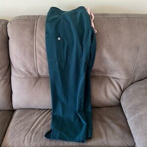 Figs Caribbean blue scrub pants petite extra large